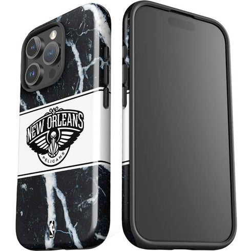 NBA New Orleans Pelicans Marble iPhone 16 Pro Max Impact Case